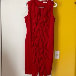 Calvin Klein red dress